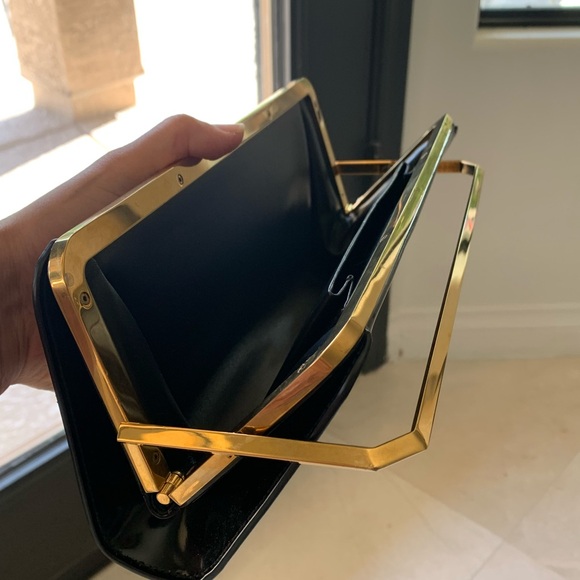 Saint Laurent SLP Patent Leather Frame Clutch Bag - Picture 10 of 16